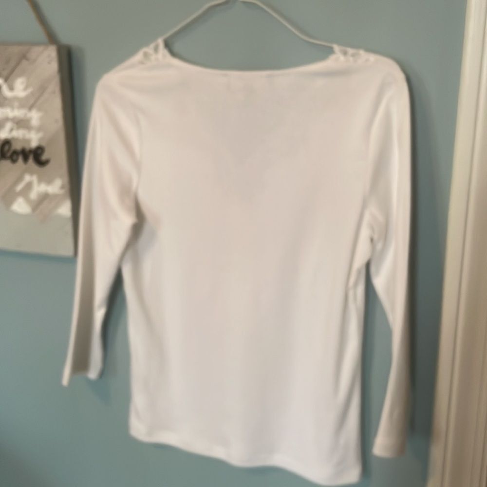Bundle (3) New York Signature Petite Lace V-Neck Tops - PP-Good Condition - Picture 3 of 11
